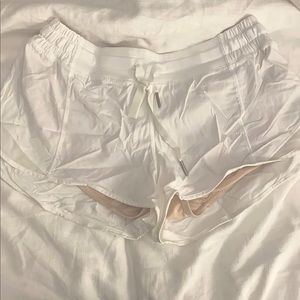 White LULULEMON SHORTS